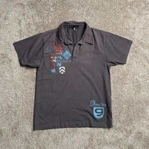 GREY OXYGEN Y2K STYLE POLO